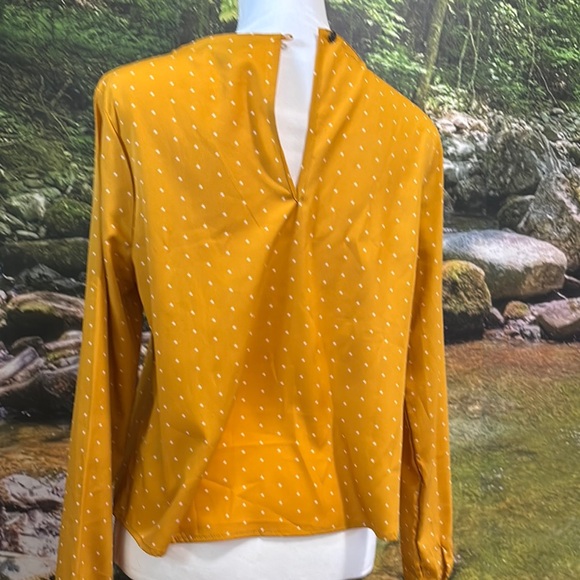Yellow Polka Dot Women's Top - Picture 3 of 5